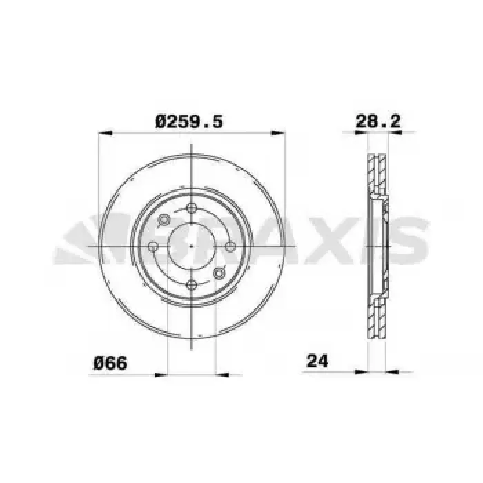 On Fren Disk Aynasi Havali P406 1.6 1.8 16V 1.9 1.9TD 95> | BRAXIS AE0226 | OEM 4246.L9