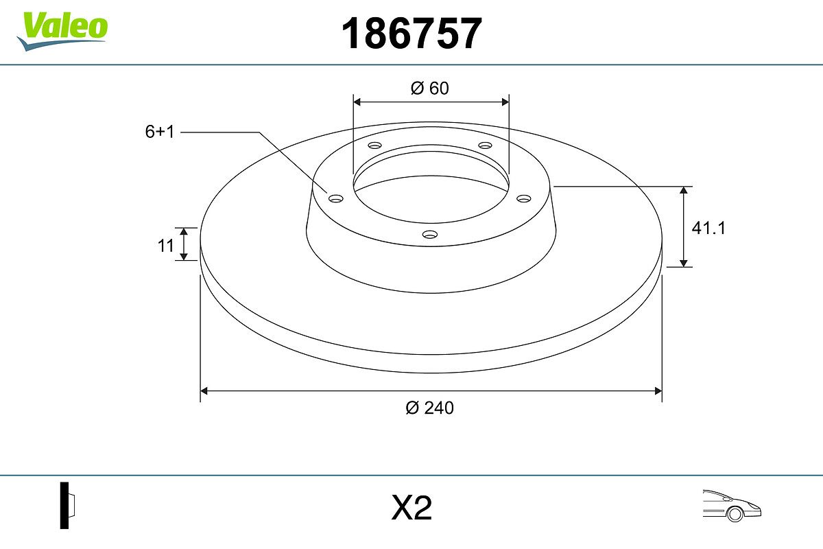 On Fren Diski (Hava Sogutmasiz) Corsa C Z10XE Z12XE | VALEO 186757 | OEM 569020