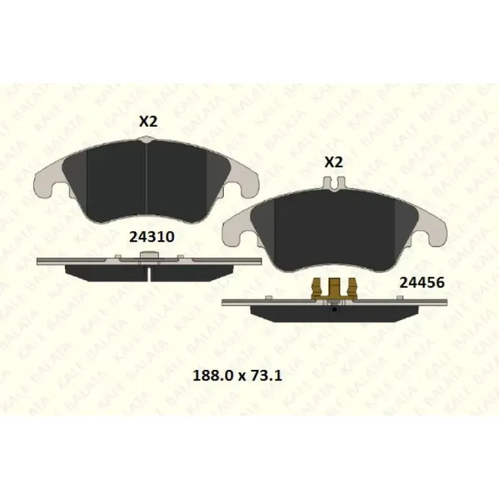 Fren Balatasi On W204 07>14 S204 07>14 C204 11> C218 11>17 W212 09>15 C207 09>16 | KALE B 24310 194 05 MSH | OEM A0074207520