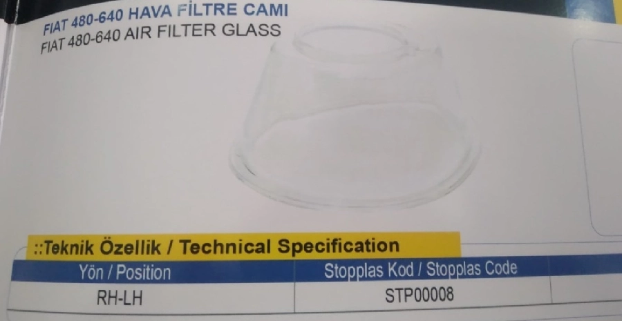 F 480-640 Hava Filtre Baca Camı Eski Model 4997665 | OEM 00008