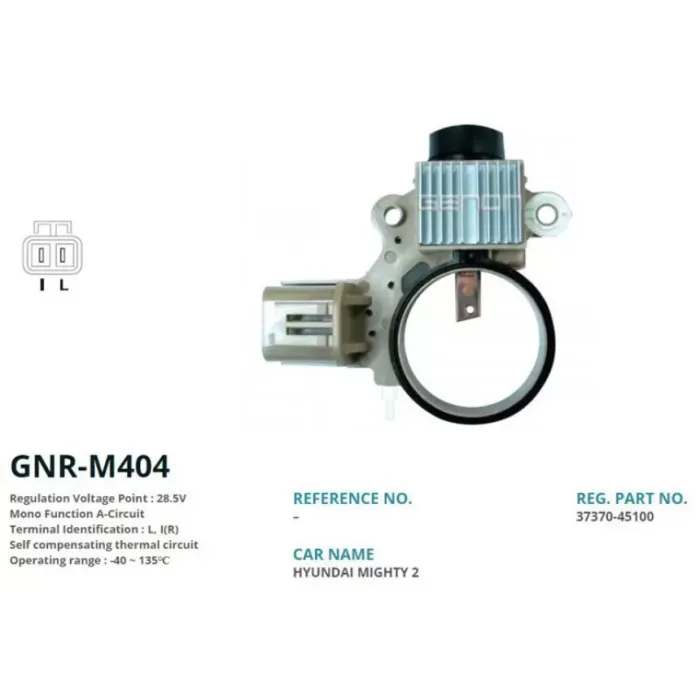Alternator Konjektor 24V Hyundai Kamyon Yeni Model (L, 1(R)) | GENON GNR-M404 | OEM 3737045100