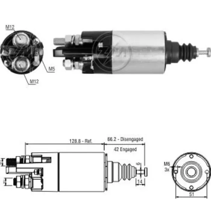 Mars Otomatigi 24V 39MT Mercedes Actros Axor Travego (Kulaksiz) | ZM 0842 | OEM 0011526710 10MI422RA4570 11526710