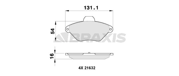 On Fren Balatasi Xantia 2.0I 16V Estate (Fisli) | BRAXIS AB0271 | OEM 4252.92