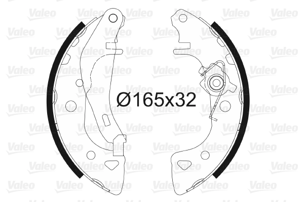 Arka Fren Balatasi Pabuclu Ax Saxo P106 (3 Bijonlu) Olcu: (165 * 30) | VALEO 562044 | OEM 4241E7 4241E7 95619515 95653213 95619515 95653213