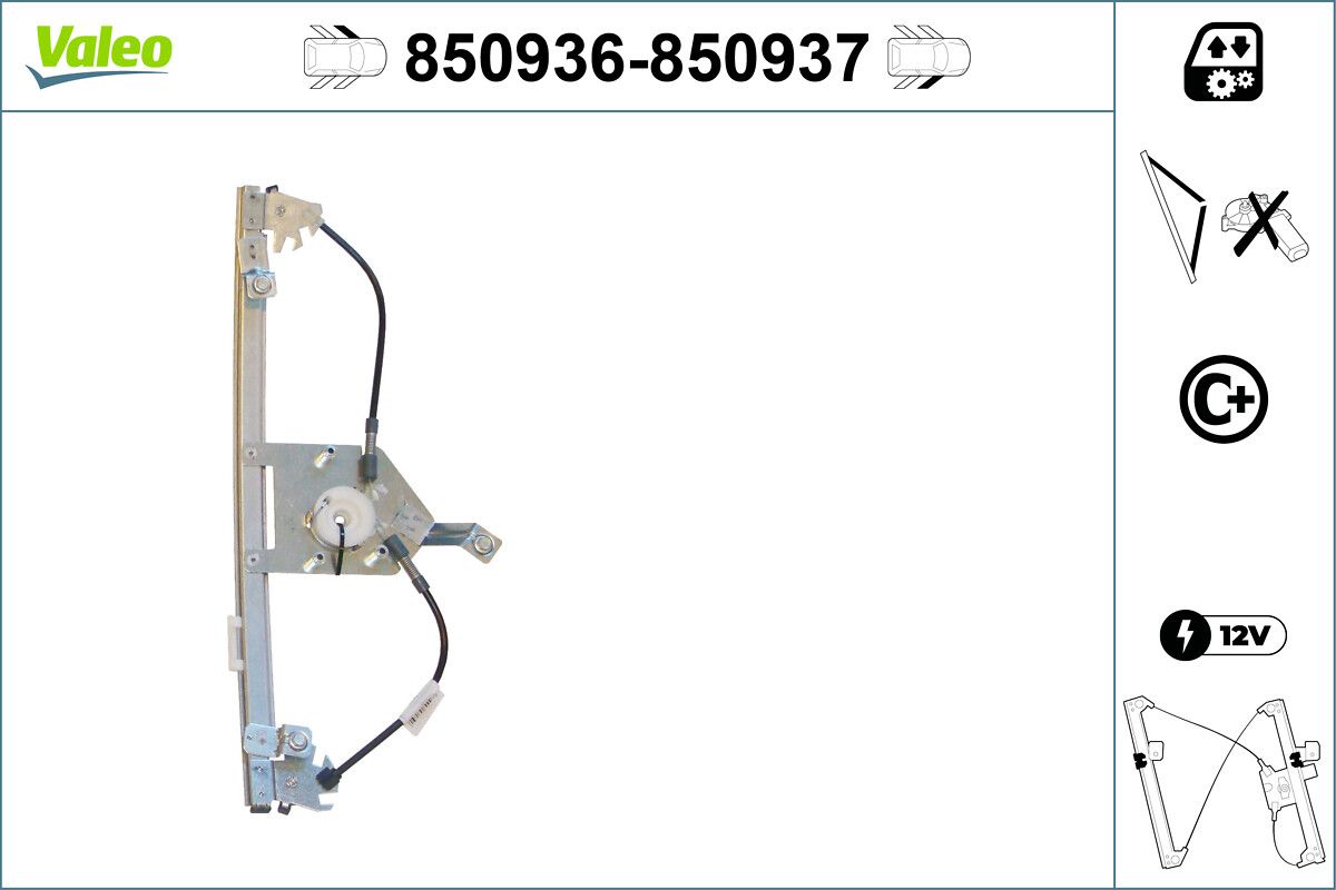 Cam Mekanizmasi On Sol Citroen Xantia I 93 97 | VALEO 850936 | OEM 9222E1