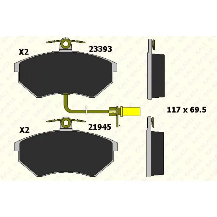 On Fren Balatasi Passat A4 Exeo 94>05 | KALE B 21945 196 15 ANS | OEM 8E0698151B 8E0698151M