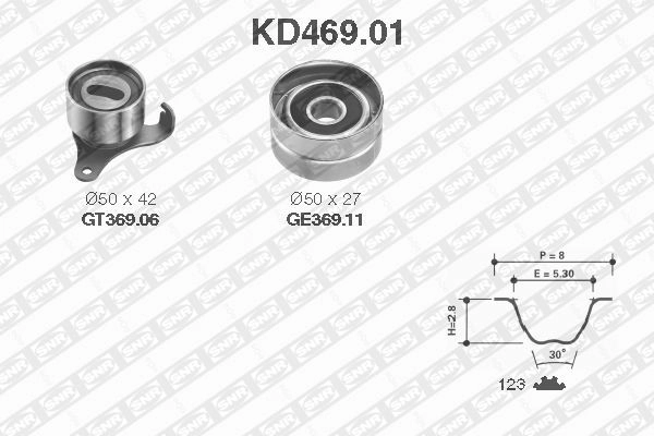 Eksantrik Rulman Kiti (Triger Seti) Toyota Corolla 1,3 Karburatorlu (123X240) | SNR KD46901 | OEM 13503-10011