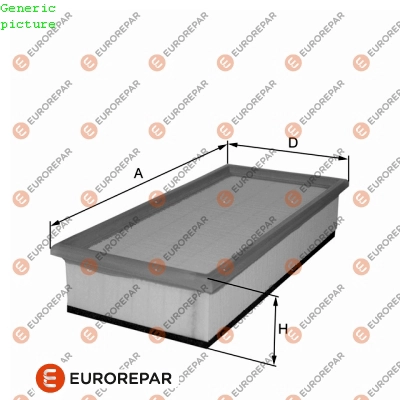 Hava Filtresi Doblo Fiorino Idea Linea Panda Punto Albea Ka Musa 1,2 / 1,4 | EUROREPAR 1680342080 | OEM 1680342080