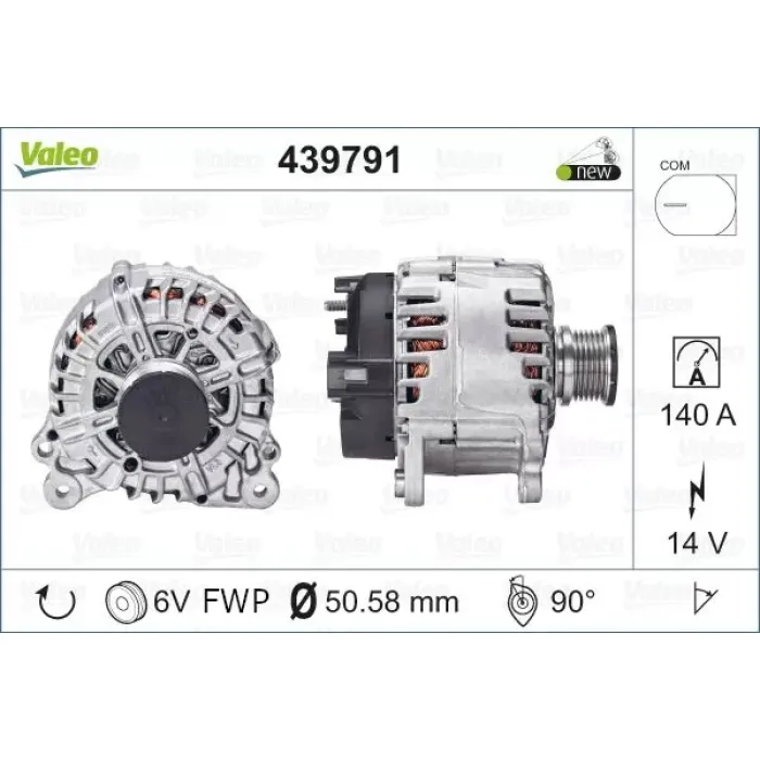 Alternator 140A 14V Amarok Crafter 30 50 Transporter V 2,0 09> | VALEO 439791 | OEM 03L903023K 03L903023K 04L903024S 03L903023L 04L903024S 03L903023L