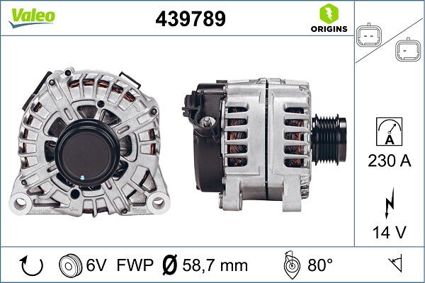 Alternator 12V C5 C6 P407 3,0HDI 09> | VALEO 439789 | OEM 1606975780