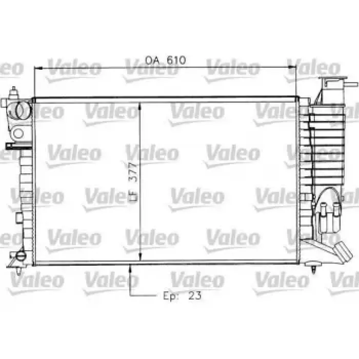 Motor Radyator P306 93 97 1,8 Ie | VALEO 730927 | OEM 1301.K5 1301.K5 1301.TJ 1331.RY 1301.TJ 1331.RY
