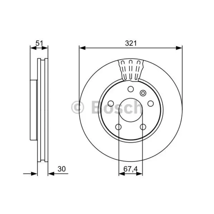 On Fren Aynasi Havali Insignia A 08> Saab 9-5 (YS3G) 10> (17 Jant) | BOSCH 0986479544 | OEM 13579150 13579150 23118055 13501308 569083 23118055 13501308 569083