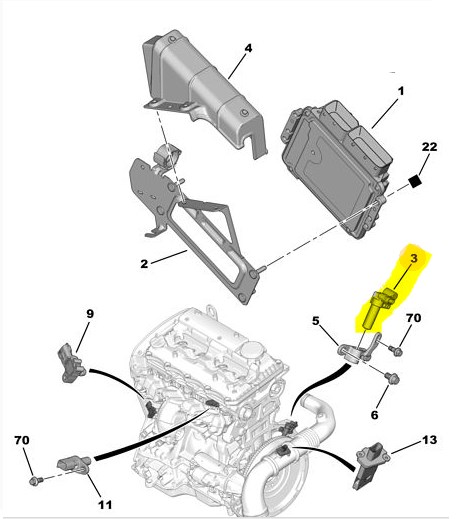 Krank (Volant) Sensoru Boxer III Jumper III C81 110BG / C96 130BG / C110 150BG Puma Transit V347 2,2TDCI O,CEKER / A,CEKER11> | FOM BK216C315AA | OEM BK21 6C315 AC 9803788880 6C315 9803788880