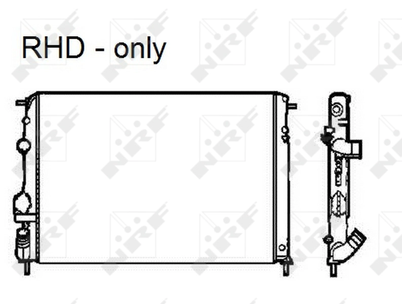 Motor Radyator Megane 1,4 / 1,6 / 2,0 Mekanik Klimali (2 Sira Al+Pl) (585×414,5×28) | NRF 58326 | OEM 8200189286 7711135327