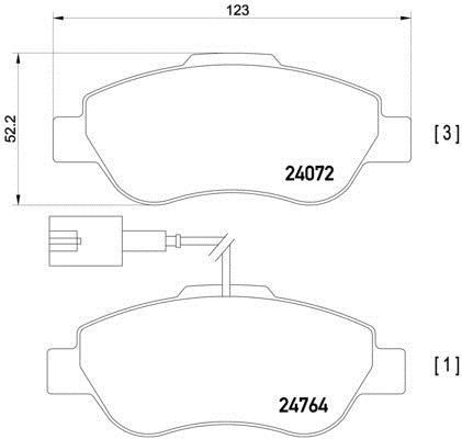 On Fren Balatasi Fiat 500 500C Doblo Fiorino Panda 1.3 Mjet 1.4 1.2 1.9 Jtd 1.6 16V 01> Ford Ka 1.3 Tdci 08>16 Peugeot Bipper Tepee 1.4 Hdi 08> | SWAG 70916555 | OEM 77364637 77364477