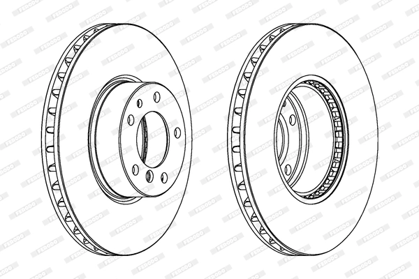 Fren Diski On BMW E39 E32 E38 E31 | FERODO DDF606-1 | OEM 34116757747