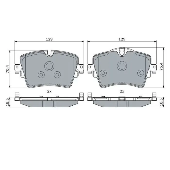 Fren Balatasi On BMW F40 F45 F46 F48 F39 G30 G01 G02 Z4 G29 Mini F60 F54 | BOSCH 0986494940 | OEM 34106860019 34106876245 34106882418 34116890553