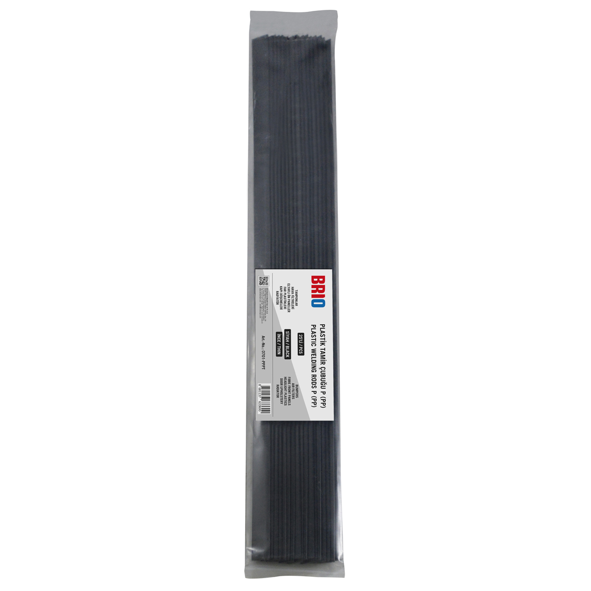 Plastik Tamir Çubuğu P (Pp) Siyah İnce 25 Li Paket | OEM 9011-0701PPPT