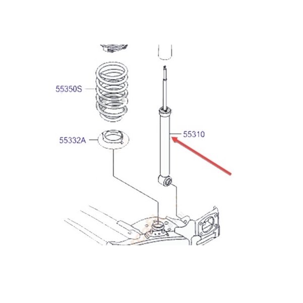 Arka Amortisor Sag Sol Hyundai I20 2015-> | WAGENBURG ABC0081 | OEM 55310C8000 55310C8100 55310C8010