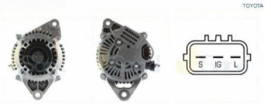 Alternatör 12V 70A. N Denso Tipi Toyota Corolla 1.6 AE111 1996-1999, 1.8 AE111 1997-1999, AE101 ALT13482 | OEM WUT.1101.0380