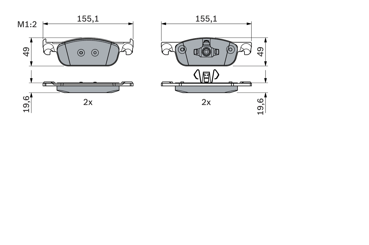 Fren Balatasi On (Tk) Clio IV 12> Logan II 12> Sandero II 12> Kalin Tip | ART A02.3286 | OEM 410605536R 410605536R 410604682R 8660005291 410604682R 8660005291