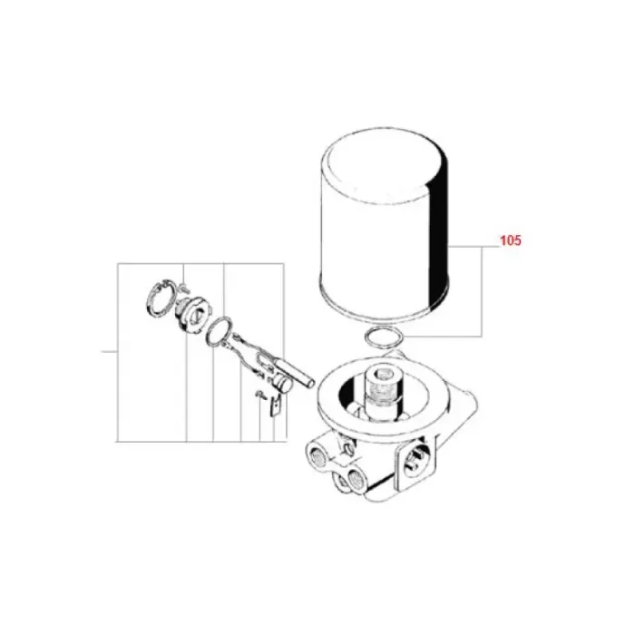 Hava Kurutucu Filtre - (Kartus Apu) Yeni Model - Ford Cargo / 1833-2533-1842-4142-1848 1850 F-Max Euro 6 | ORJ-FO MECC462A346AA | OEM MECC46 2A346 AA CC46 2A346 AA