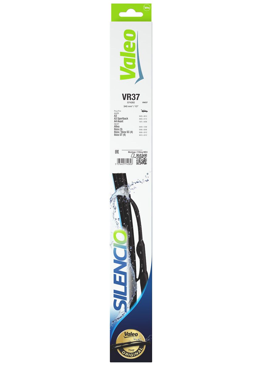 Silecek Supurgesi Arka (X1) 340MM Audi A3 A4 Altea Ibiza IV V (03>) | VALEO 574282