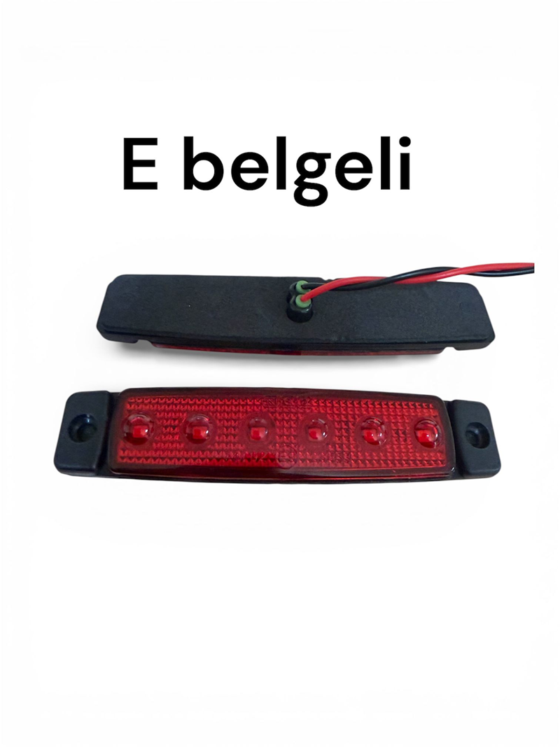 Demmon 6 Ledli Parmak Lamba Kırmızı Camlı Kırmızı Ledli Ngo Kutulu (E Belgeli)