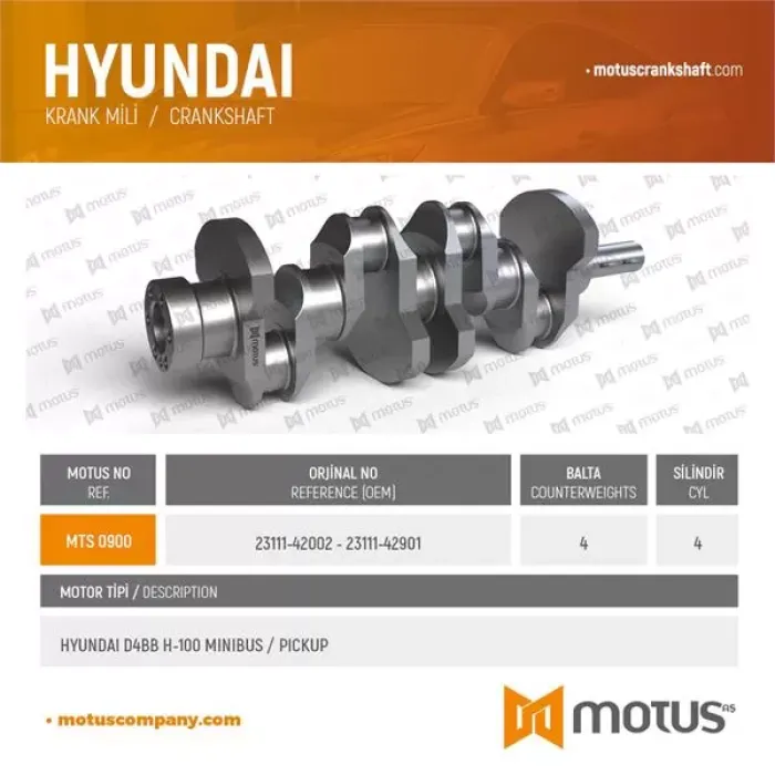 Krank Mili H100 Minibus 94> L300 Minibus 87> L200 Kamyonet 96> | MOTUS 900 | OEM MD102601 2311142002