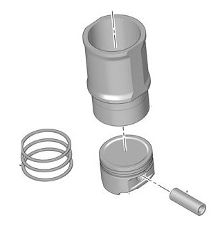 Motor Piston Segman Gomlek Kit P306 P406 Xantia Xsara Zx XU7JP4 (1,8 16V) / (83,00MM) | YENMAK 8924-STD | OEM 0111Y7 0111Z3