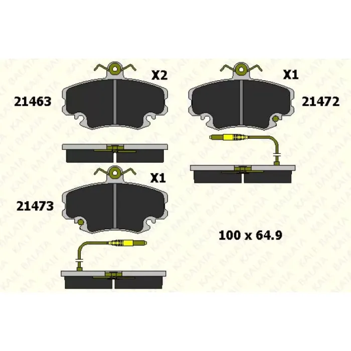 On Fren Balatasi Dacia Logan 06>12 Renault R9-11-19-21 Symbol 2 08> Clio 1 98>03 Megane 1 96>03 1.2 1.4 1.5DCI 1.6 1.9D | KALE B 21463 182 34 ANS | OEM 7701202848 7701202894 7701202895