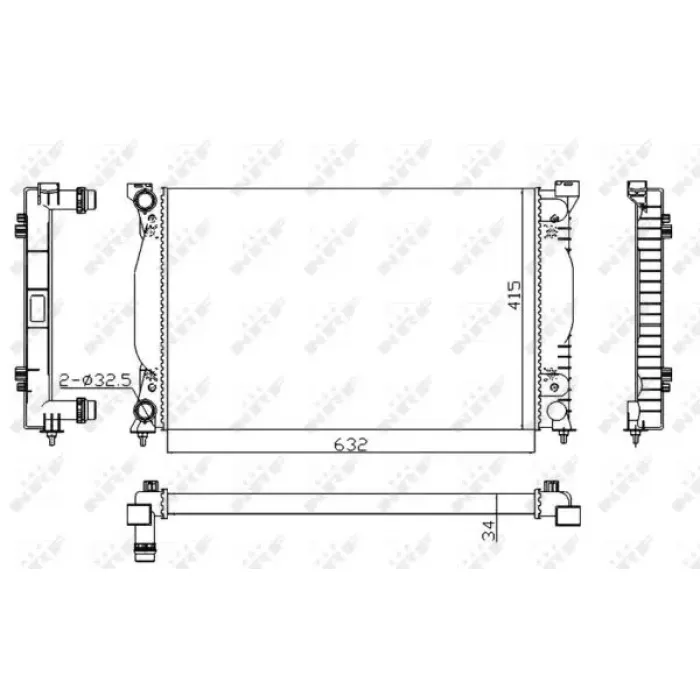 Motor Radyatoru Manuel A4 3.0 Q 00>09 Exeo 09>14 | NRF 50539 | OEM 8E0121251 8E0121251A