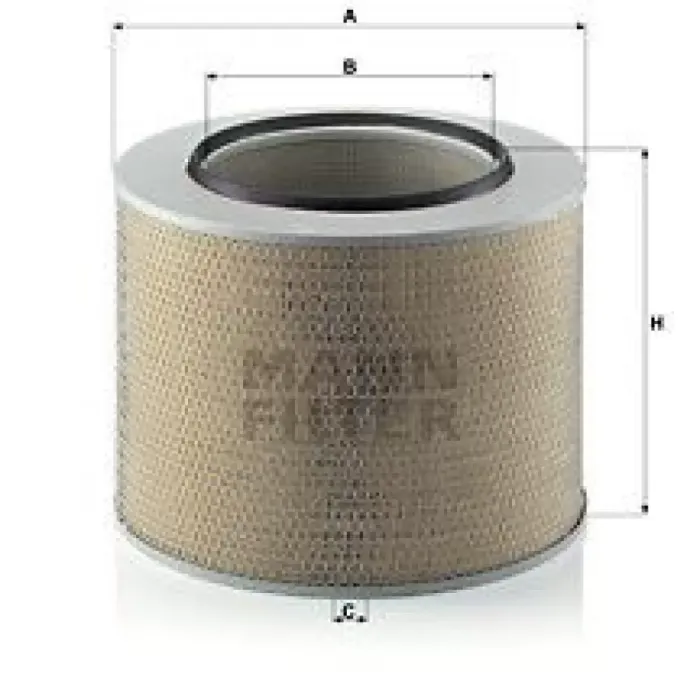Hava Filtresi Uzun Tip M-Benz Actros 1831-1840 MP2-MP3 OM501-502 | MANN C421729 | OEM 0030949104