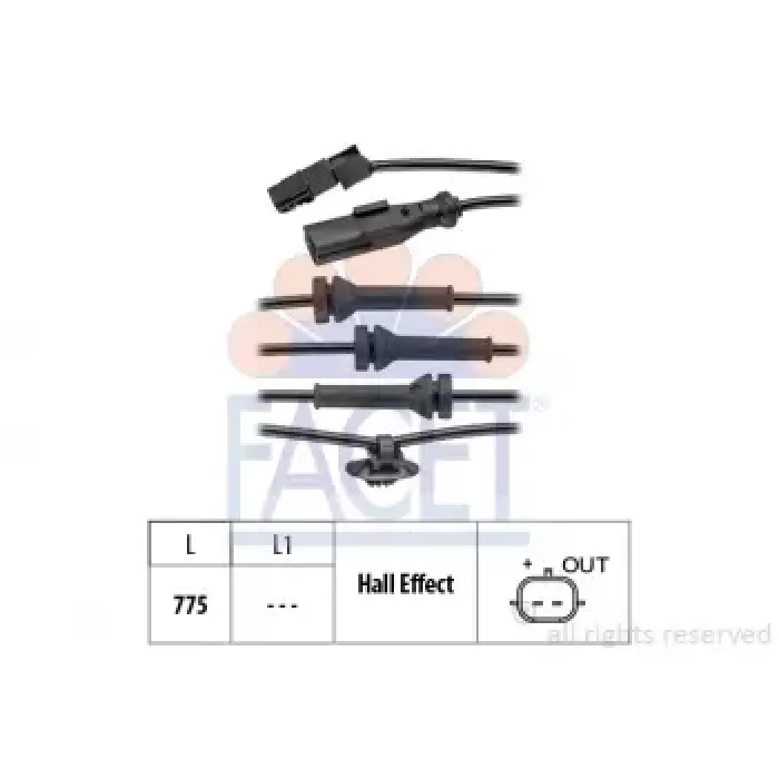 ABS Kablosu Sensoru On Megane 2 | FACET 21.0055 | OEM 8200404460