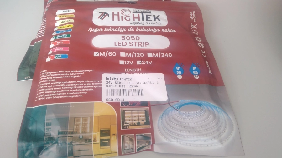 24V Şerit LED Silikonlu 3 Çipli Dış Mekan Mavi | OEM DGA-SD14