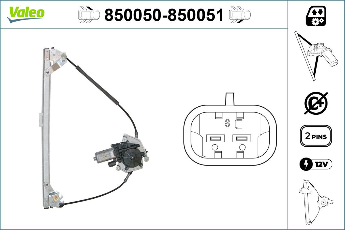 Cam Mekanizmasi (On) / (Sol) Cit Zx 96 | VALEO 850050 | OEM 9221A3 96029378