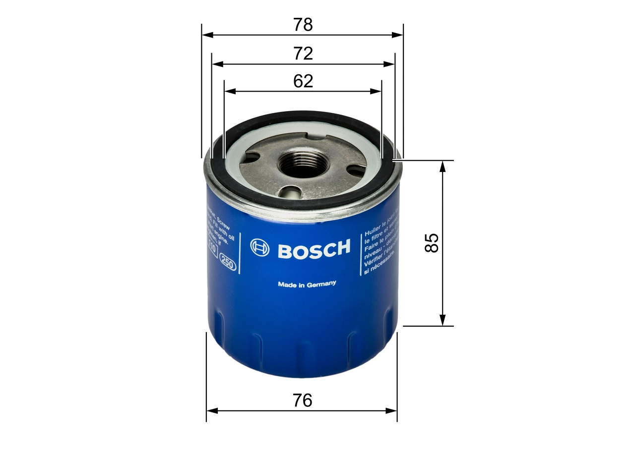 Yag Filtresi Berlingo C4 C5 Partner Jumpy Ducato P206 P306 P307 P407 1.4 / 1.6 / 1.8 / 1.9D / 2.0 C-ELYSEE-301 1.2 EURO6 | BOSCH 0451103261 | OEM 1109AL 1109AL 1109AP 1109AW 1109AP 1109AW