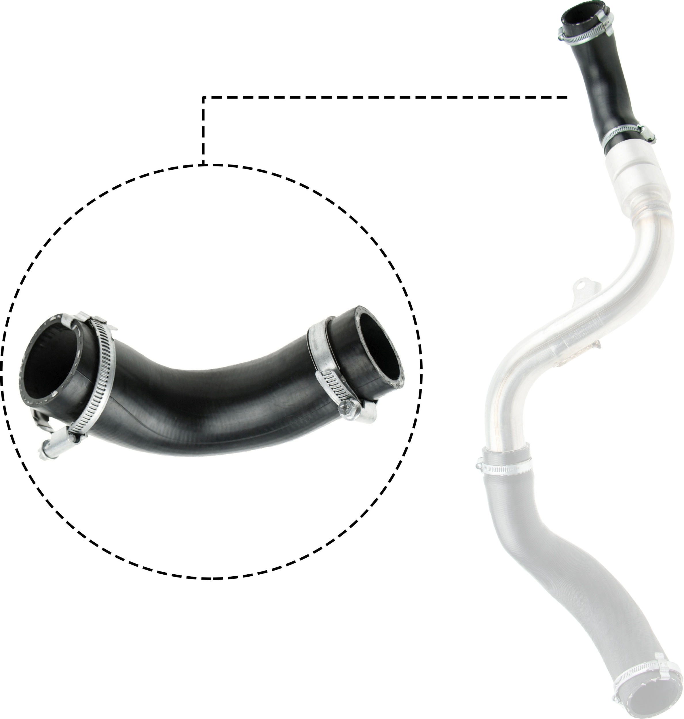 Turbo Hortumu (Kucuk+Buyuk Metal Parca Haric) Focus II Cmax 1,8TDCI 05>11 | YTT Y40259 | OEM 4M516C646DF 4M516C646DF 1480555 1480555