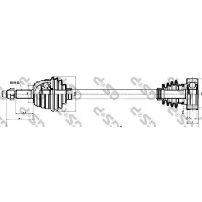 On Aks Sol Golf II Jetta II 1,3 Cordoba Ibiza Caddy Golf III Passat Polo Clasic 1,6I 16V 88 01 | GSP 253004 | OEM 191407271 191407271 191407271N 191407271N