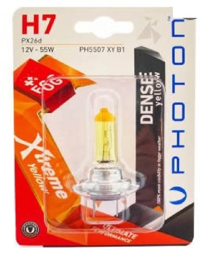 Ampul H7 12V 55W Xtreme Yellow (Tekli Blister) | OEM PH5507XYB1