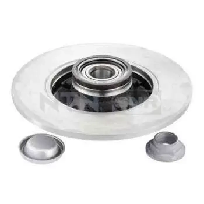 Arka Fren Diski Rulmanli Somunlu ve Toskapakli Sensor Halkasi ile C4 C3 Picasso DS3 C3 III P207 P307 P208 P2008 1,4 16V / 1,6 16V / 1,6HDI / 2,0 16V / 2,0 11 / 04> (CAP:249MM, KALINLIK:9 MM) Hava Sogutmasiz | SNR KF15953U | OEM 4249.19 4249.19