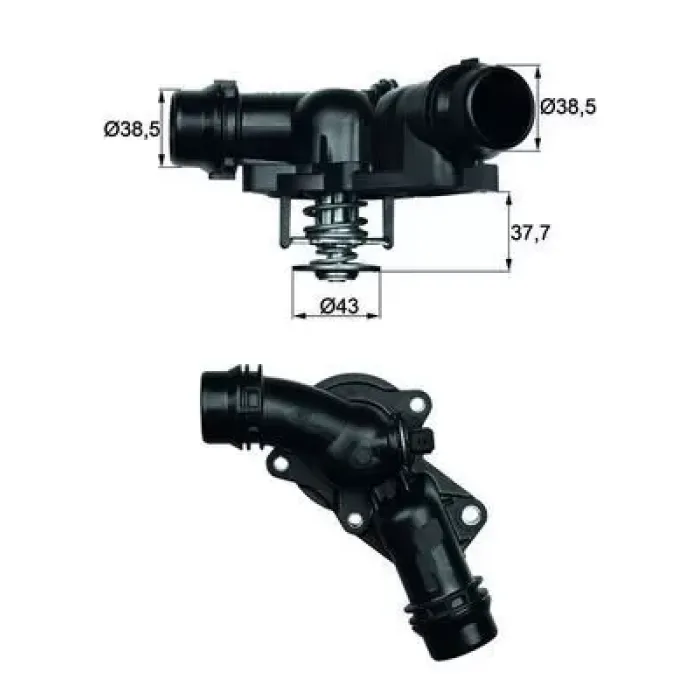 Termostat BMW M52 M54 E36 E38 E39 E46 E60 E65 E83 E53 Z3 Z4 E85 | MAHLE TM1397 | OEM 11531436823 11531437040 11537509227