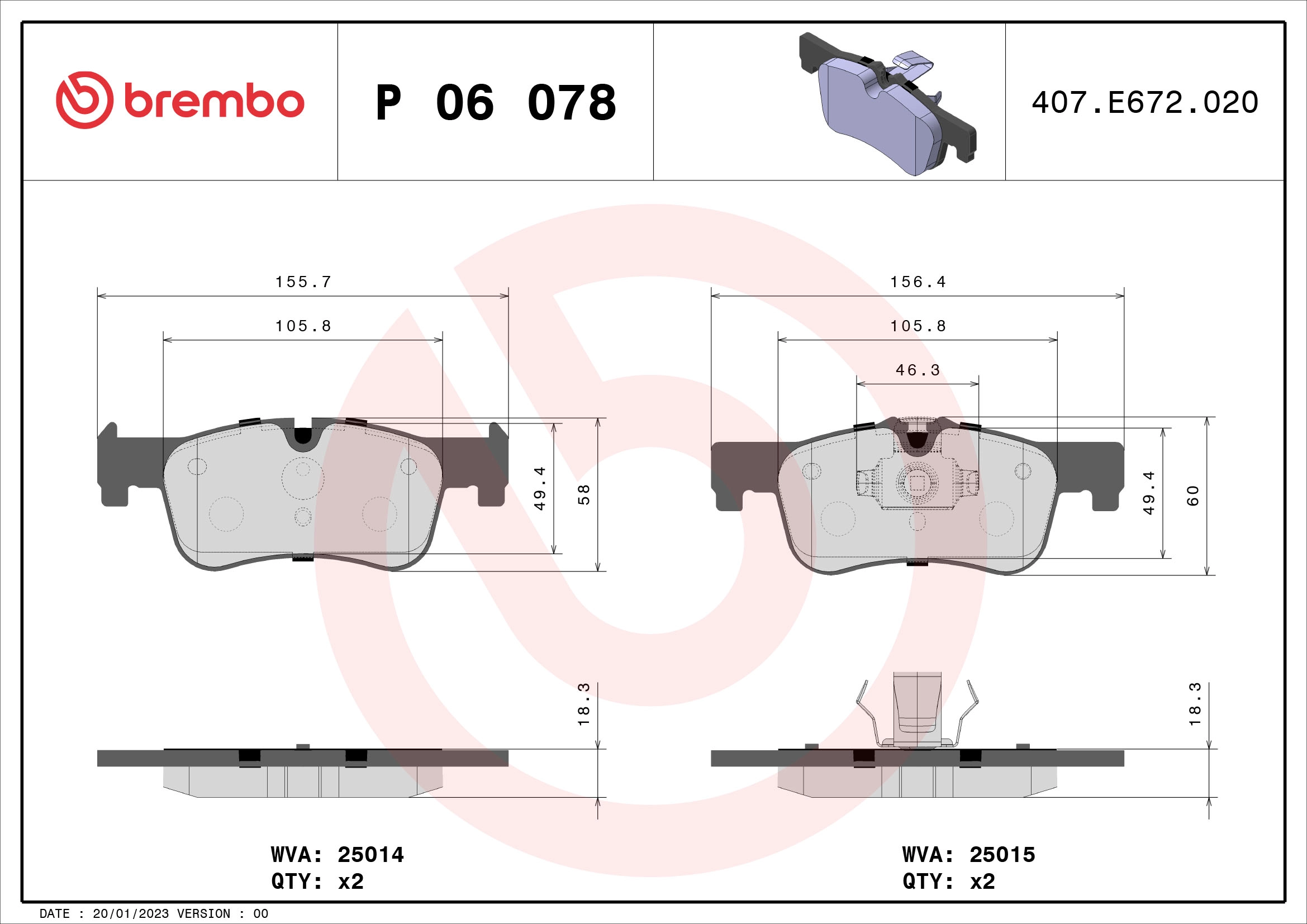 Fren Balatasi On Bmw F20 F21 | BREMBO P06078 | OEM 34116858910 34116858910 34116850567 34118854999 34112464193 34116850567 34118854999 34112464193