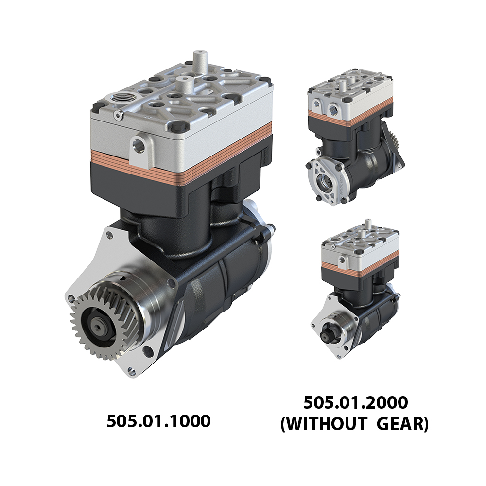 Komple Kompresor Çift Kafa Mercedes OM457 Voith Tip Yandan Cikis EURO5 | A-TECH 505.01.1000 | OEM 1100360001 0104173 14900022112