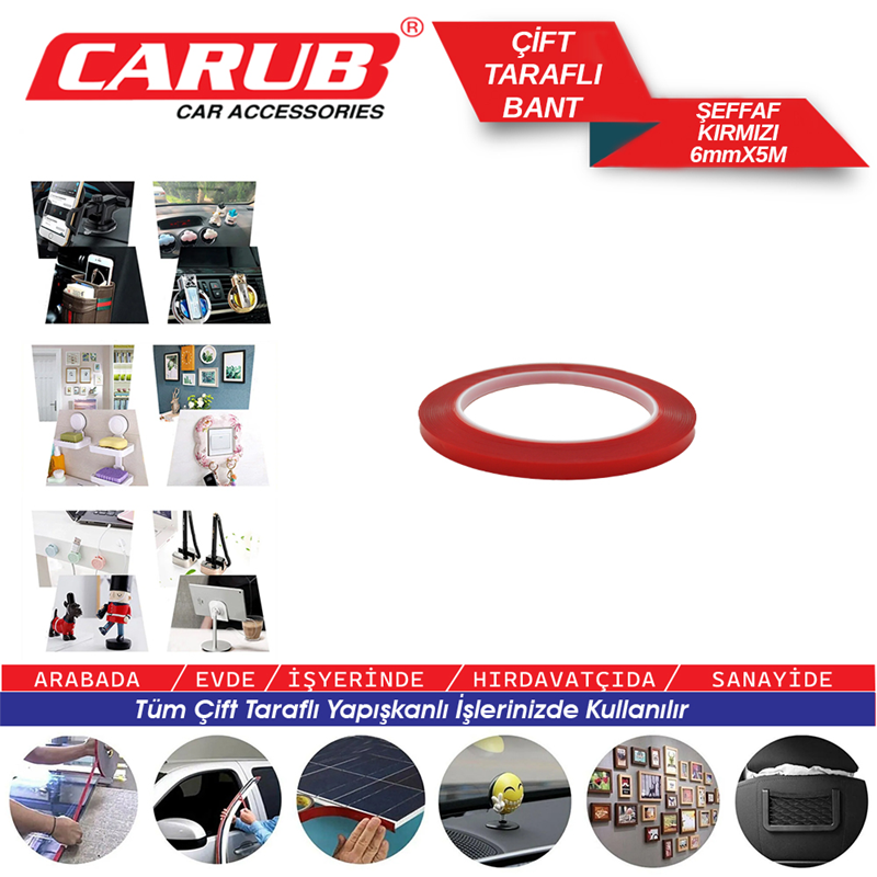 Carpi 6MMX5M Çift Taraflı Bant Şeffaf