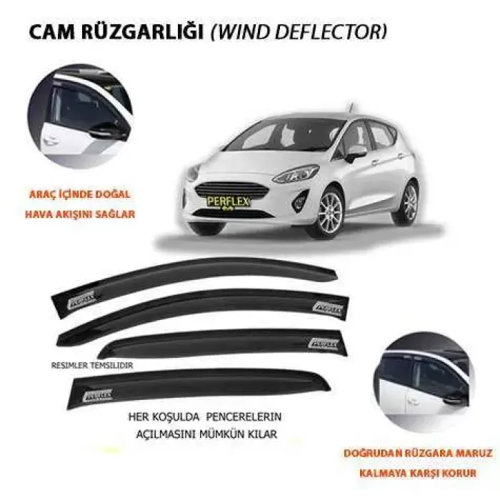 Cam Ruzgarligi Mugen Tip 4 Parça Fiesta Dynamic 09-19 | PERFLEX PD4-FD05