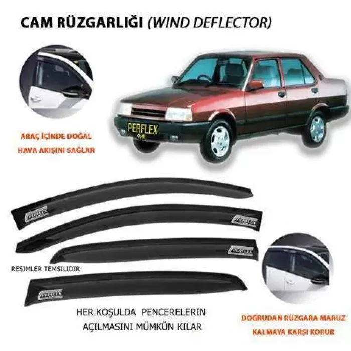 Cam Ruzgarligi Mugen Tip 4 Parça Tofas D.K.S Dynamic 88> | PERFLEX PD4-TF01