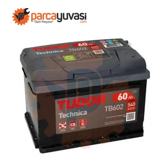 Aku 12V 60 Ah 540A LB2 (242×175×175) Tam Kapali Alçak | TUDOR TB602 | OEM 55176575