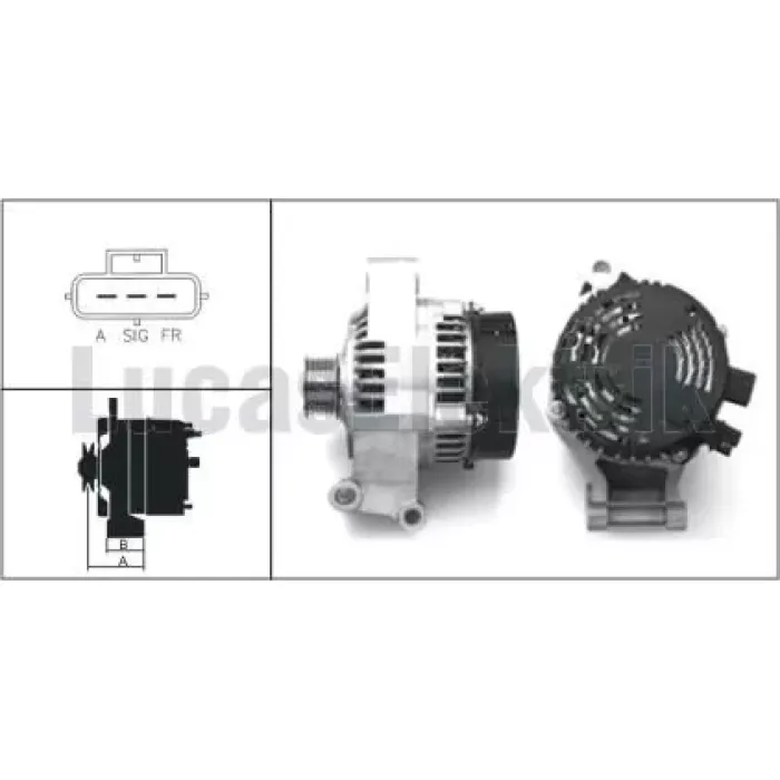 Alternator 12V (80A) Focus 1,6 Zetec E 16V 100PS 00>04 Fiesta 5 01>08 Fusion 01>12 | LUCAS LEA0380 | OEM 98AB 10300 GM 1215771