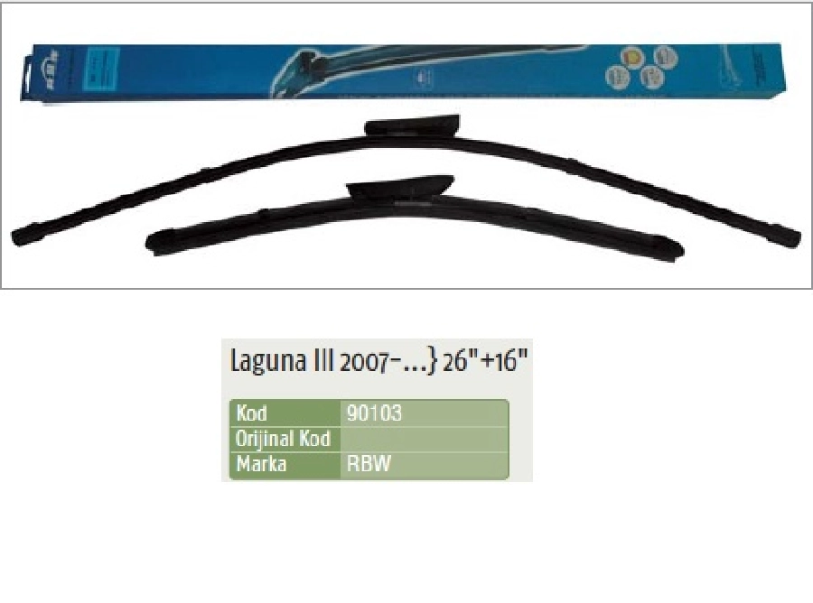 Silgi Paleti (2 Adet) 650 ve 400mm MUZ2 - Laguna 3 (2008 ve sonrası ) | OEM 90103